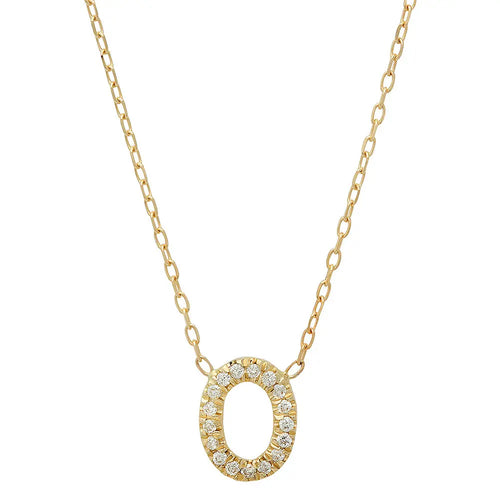 Oval Charm Diamond Necklace