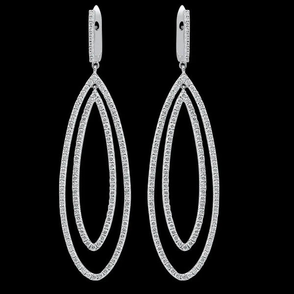 Pear Shaped Diamond Dangle Earrings - Dana Seng Jewelry Collection