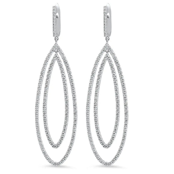 Pear Shaped Diamond Dangle Earrings - Dana Seng Jewelry Collection