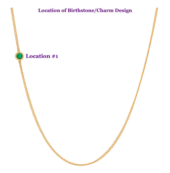 Meaningful Birthstone Curb Chain Necklace - Dana Seng Jewelry Collection